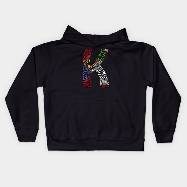 K Aboriginal Art Kids Hoodie by Food in a Can